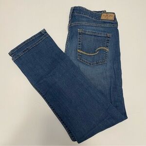 Levi‎ Strauss Signature Women's Mid Rise Straight Denim Blue Jeans 12M 34x30